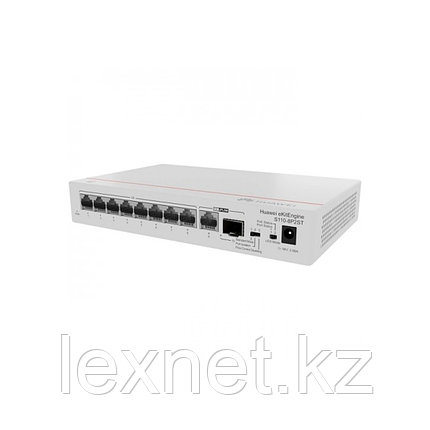 Коммутатор, Huawei, S110-8P2ST, 8 портов 10/100/1000M RJ-45, 1 порт SFP, 124 W PoE+, фото 1