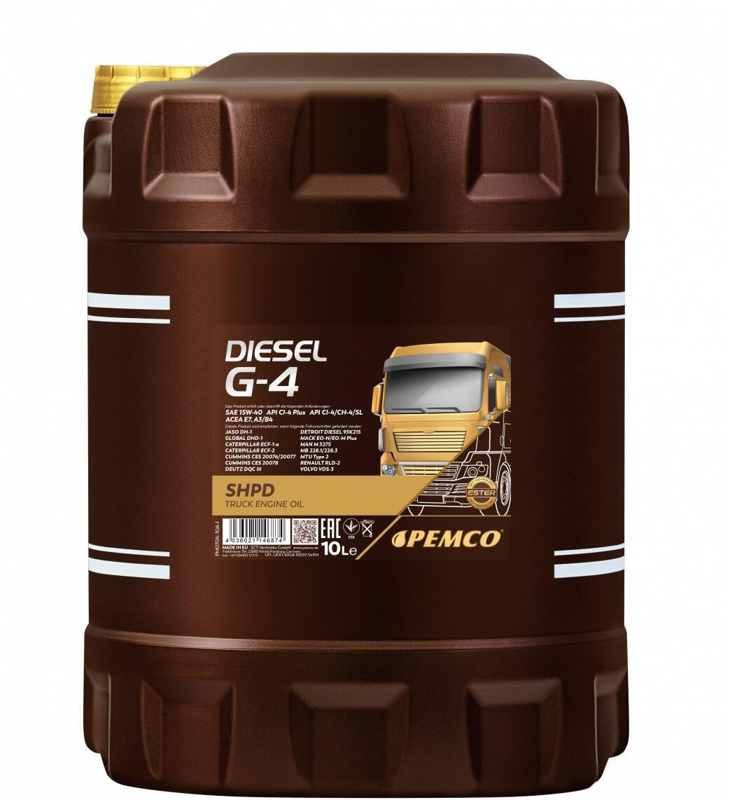 PEMCO DIESEL G-4 15W40 10L, фото 1