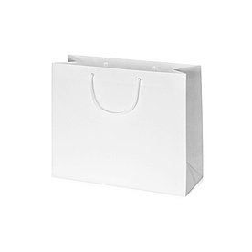 Бумажный пакет, белый 41/31 см.