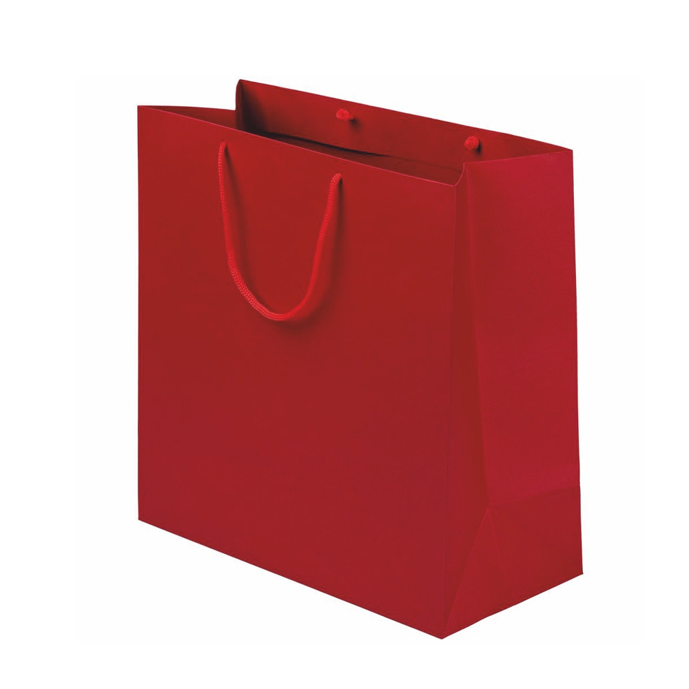 Бумажный пакет, красный 41/31 см., фото 1