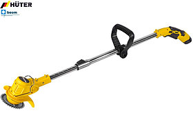 Аккумуляторный триммер GET-12M-Li Huter ( 12 В | 2 А*ч Li-Ion | Вес, 2.2 кг | Нейлоновая леска 2 мм | Диск )
