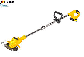 Аккумуляторный триммер Huter GET-20M-Li ( 20 В | 2 А*ч Li-Ion | Вес, 2.6 кг | Нейлоновая леска 2 мм | Нож )