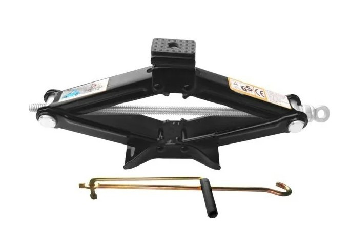 (RF-105B) Домкрат механический "ромб" с резиновой накладкой 1.5т(h min 110мм, h max 393мм, L-415мм)