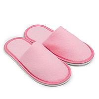 Тапочки одноразовые ПРЕЛЕСТЬ Розовые пара с закрытым мысом 7мм 038 TRCY