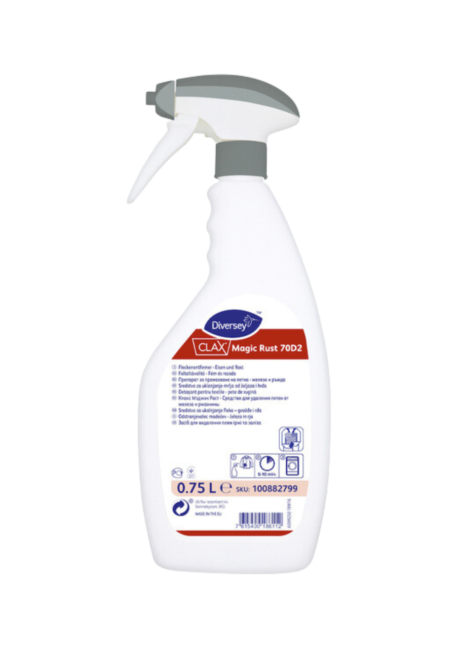 Diversey Clax Magic Rust 750ml - cредство для удаления пятен от железа и ржавчины, фото 1