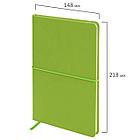 Блокнот А5 148x218 мм, BRAUBERG Metropolis X, под кожу, 80 л., резинка, клетка, светло-зеленый, 111033, фото 2