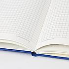 Блокнот А5 (148x218 мм), BRAUBERG "Metropolis", балакрон, 80 л., резинка, клетка, синий, 111582, фото 6