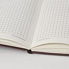 Блокнот А5 (148x218 мм), BRAUBERG "Metropolis", балакрон, 80 л., резинка, клетка, коричневый, 111586, фото 6