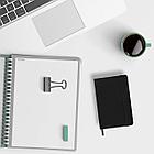 Блокнот МАЛЫЙ (100x150 мм) А6, BRAUBERG "Metropolis", балакрон, резинка, клетка, черный, 111589, фото 8