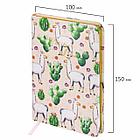 Блокнот МАЛЫЙ ФОРМАТ (100х150 мм) А6, BRAUBERG VISTA "Positive lama", под кожу, твердый, срез фольга, 80 л.,, фото 2