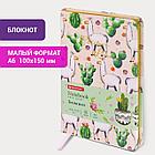 Блокнот МАЛЫЙ ФОРМАТ (100х150 мм) А6, BRAUBERG VISTA "Positive lama", под кожу, твердый, срез фольга, 80 л.,, фото 9