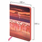 Блокнот МАЛЫЙ ФОРМАТ (100х150 мм) А6, BRAUBERG VISTA "Flamingo", под кожу, гибкий, тиснение фольга, 80 л.,, фото 2