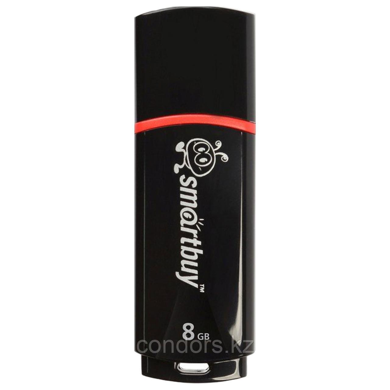 Флеш-диск 8 GB, SMARTBUY Crown, USB 2.0, черный, SB8GBCRW-K, фото 1