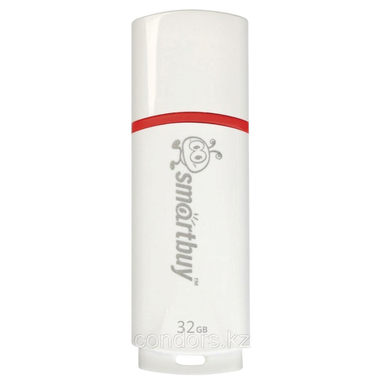 Флеш-диск 32 GB, SMARTBUY Crown, USB 2.0, белый, SB32GBCRW-W, фото 1