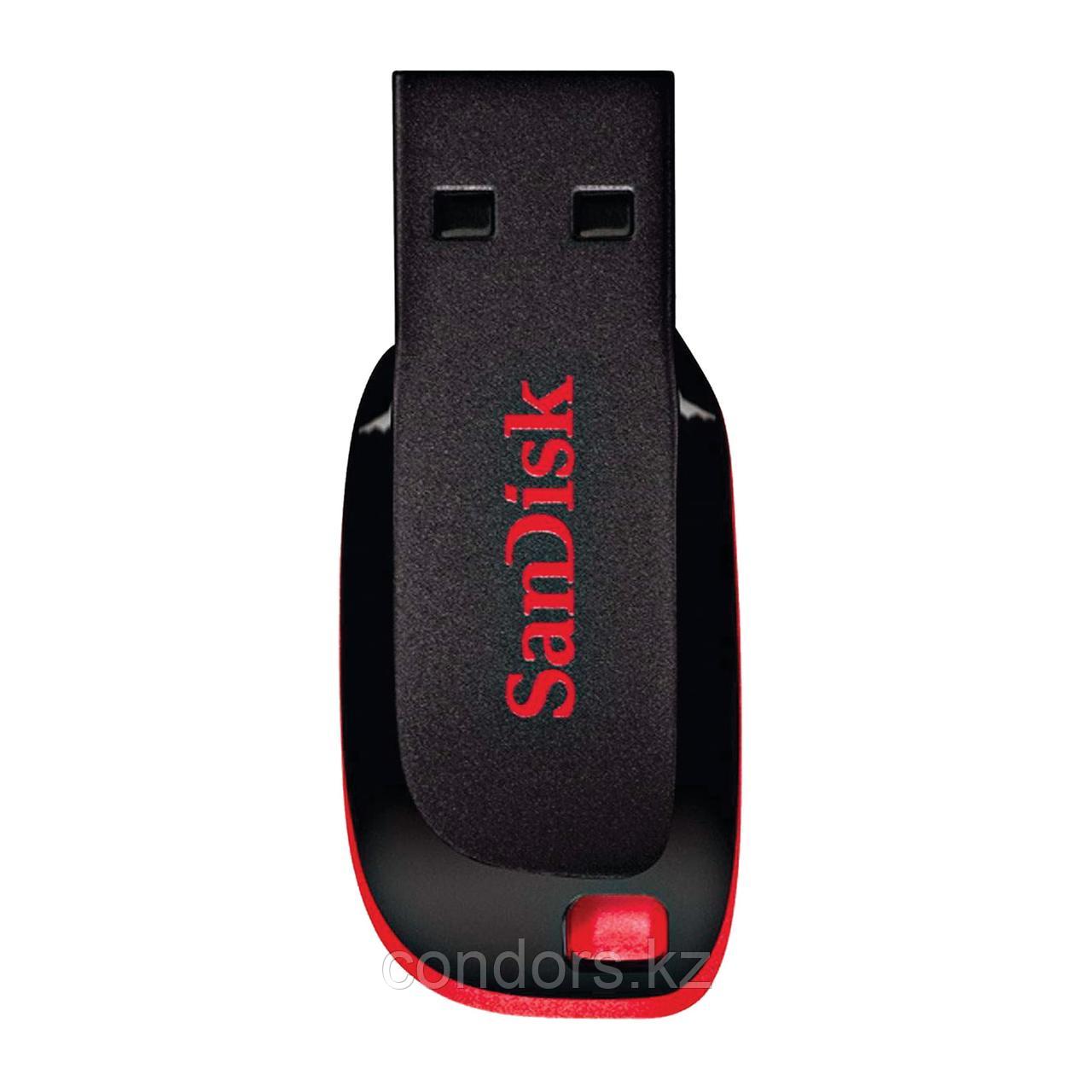 Флеш-диск 128 GB, SANDISK Cruzer Blade, USB 2.0, черный, SDCZ50-128G-B35, фото 1