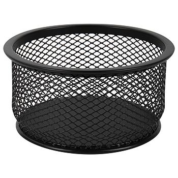 Подставка-органайзер BRAUBERG "Germanium", металлическая, круглое основание, 50х95 мм, черная, 223120