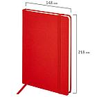 Блокнот А5 (148х218 мм), BRAUBERG ULTRA, балакрон, 80 г/м2, комбинированный блок, 100 л., красный, 113070, фото 2