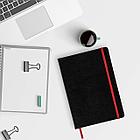 Блокнот БОЛЬШОЙ ФОРМАТ (180х250 мм) B5, BRAUBERG "Office", под кожу 80 л., клетка, черный, 113309, фото 7