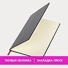 Блокнот БОЛЬШОЙ ФОРМАТ (180х250 мм) B5, BRAUBERG "Office", под кожу 80 л., клетка, черный, 113309, фото 9