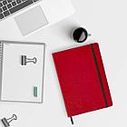 Блокнот БОЛЬШОЙ ФОРМАТ (180х250 мм) B5, BRAUBERG "Office", под кожу 80 л., клетка, красный, 113310, фото 7