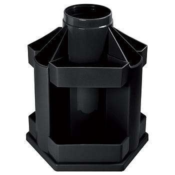 Подставка-органайзер "Maxi Desk", вращающаяся, 120х140х175 мм, 10 отделений, черная, ОР200