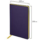 Блокнот А5 (148x218 мм), BRAUBERG "Metropolis Mix", под кожу, 80 л., в точку, сиреневый, 113315, фото 2