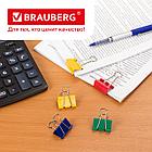 Зажимы для бумаг BRAUBERG, КОМПЛЕКТ 24 шт., 32 мм, на 140 листов, цветные, в пластиковом цилиндре, 221129, фото 11
