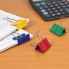 Зажимы для бумаг BRAUBERG, КОМПЛЕКТ 12 шт., 51 мм, на 230 листов, цветные, в пластиковом цилиндре, 221131, фото 6