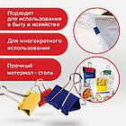 Зажимы для бумаг BRAUBERG, КОМПЛЕКТ 12 шт., 51 мм, на 230 листов, цветные, в пластиковом цилиндре, 221131, фото 9