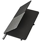 Блокнот А5 (148х218 мм), BRAUBERG "DUO", под кожу с резинкой, 80 л., клетка, черный/серый, 113433, фото 3