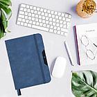 Блокнот А5 (162х218 мм), BRAUBERG "NOTE", под кожу софт-тач, с резинкой, 80 л., клетка, синий, 113438, фото 7