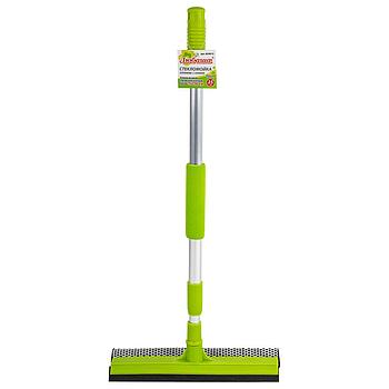 Окномойка ЛЮБАША, алюминиевая телескопическая ручка 50-90 см, рабочая часть 25 см (стяжка, губка, ручка),