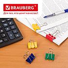 Зажимы для бумаг BRAUBERG, КОМПЛЕКТ 12 шт., 32 мм, на 140 листов, цветные, картонная коробка, 224472, фото 11