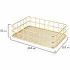 Органайзер корзинка для косметики и мелочей металлическая MONTE VITA, 242х162х63 мм, золото, 272481, фото 4