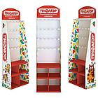 Стойка для размещения товара напольная усиленная ПИФАГОР, 200х60х40 см, 3 полки, 25 крючков, 504864, фото 3