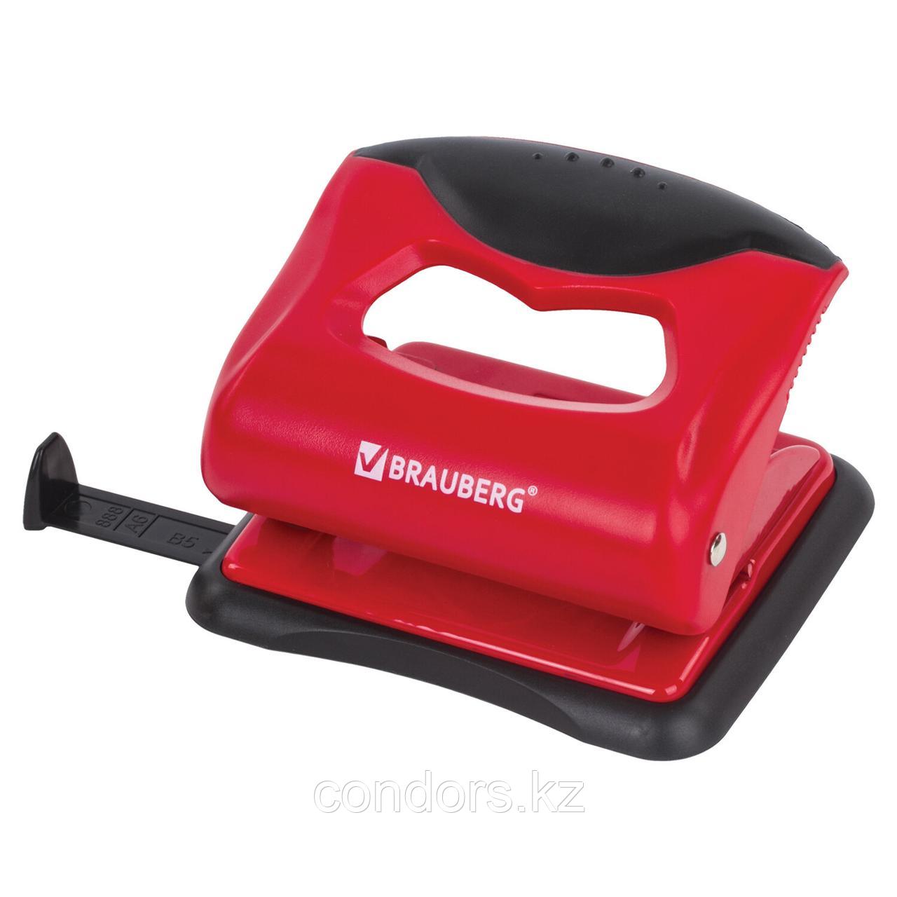 Дырокол BRAUBERG "JET PRO", до 20 листов, красно-черный, 228599, фото 1