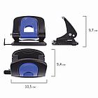 Дырокол металлический BRAUBERG "Office-Expert", до 25 листов, черно-синий, 228604, фото 4