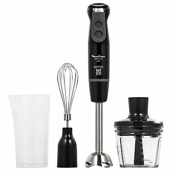 Блендер погружной MOULINEX Optitouch DD833810, 600 Вт, 16 скоростей, 3 насадки, стакан, черный, 7211002825