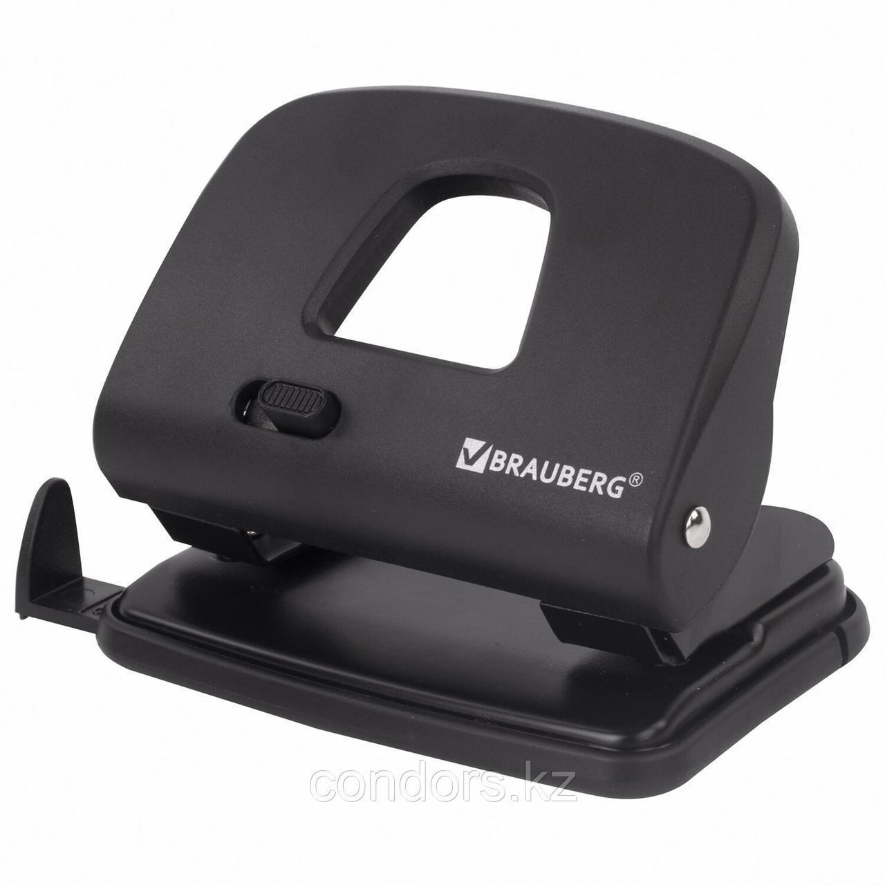Дырокол BRAUBERG "SX-20", до 20 листов, черный, 229694, фото 1