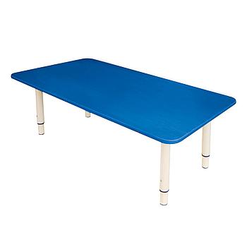 Стол детский "Дошколенок", 900х450х400-580 мм, регулируемый, рост 0-3 (85-145 см), пластик, синий, слоновая