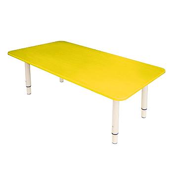 Стол детский "Дошколенок", 900х450х400-580 мм, регулируемый, рост 0-3 (85-145 см), пластик, желтый, слоновая