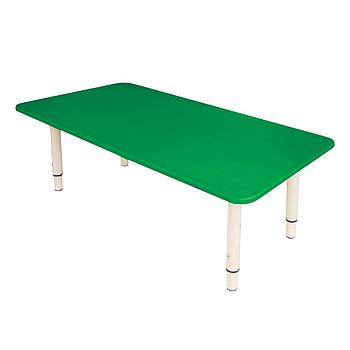 Стол детский "Дошколенок", 900х450х400-580 мм, регулируемый, рост 0-3 (85-145 см), пластик, зеленый, слоновая