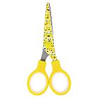 Ножницы 130 мм с цветной печатью "Смайлики", жёлто-белые, закругленные, BRAUBERG KIDS, 232274, фото 6