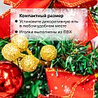 Ель искусственная декоративная, 30 см, ПВХ, цвет украшений: красный/золотистый, ЗОЛОТАЯ СКАЗКА, 591325, фото 7