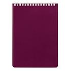 Блокнот А5 146х205 мм, 60 л., гребень, перфорация на отрыв, лакированный, BRAUBERG, Бордовый, 111271, фото 4