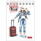 Блокнот МАЛЫЙ ФОРМАТ А7 75х105 мм, 60 л., гребень, картон, клетка, HATBER "Happy time", 60Б7В1гр, фото 5