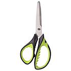 Ножницы ЮНЛАНДИЯ "BASIC", 140 мм, ребристые резиновые вставки, черно-салатовые, европодвес, 236990, фото 4