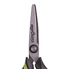 Ножницы ЮНЛАНДИЯ "BASIC", 140 мм, ребристые резиновые вставки, черно-салатовые, европодвес, 236990, фото 5