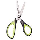 Ножницы ЮНЛАНДИЯ "BASIC", 140 мм, ребристые резиновые вставки, черно-салатовые, европодвес, 236990, фото 7