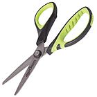 Ножницы ЮНЛАНДИЯ "BASIC", 140 мм, ребристые резиновые вставки, черно-салатовые, европодвес, 236990, фото 9